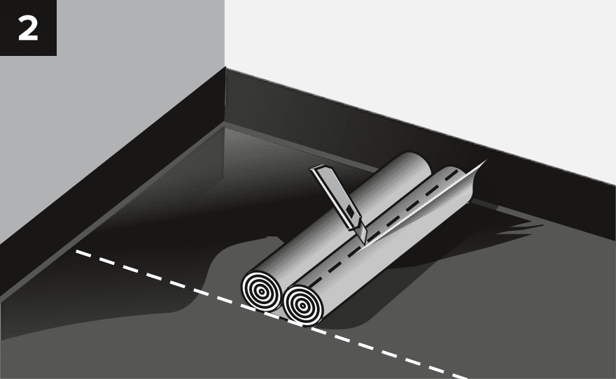 Примерка гидроизоляции к месту монтажа Примерка гидроизоляции фото