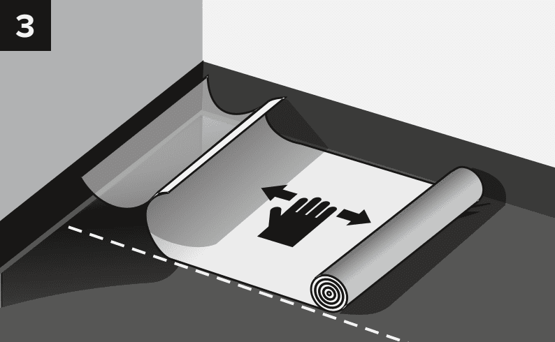 Снимаем защитную пленку Снять защитную пленку с рулона гидроизоляции