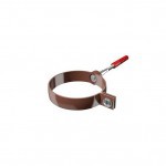 Хомут трубы металлический 140 мм ТехноНиколь/Verat 125/82 мм Ral 8017 коричневый, 60 шт/упак