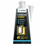 Герметик силиконовый Ultima универсальный в блистере белый 80 мл, шт