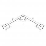 Конек плоский оцинкованный 0,45 мм 150х150х2000 мм, шт