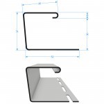 Профиль J30 для фасадной панели Docke дымчатый, шт