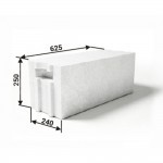 Газобетонный блок ИНСИ-БЛОК стеновой D500 625х240х250 мм (48 шт/под; 1,8 м3/под), поддон