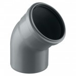 Отвод для внутренней канализации 45 градусов ПП 50 мм, шт