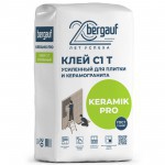 Клей Bergauf Keramik Pro Усиленный C1T для плитки и керамогранита, теплого пола 20 кг, шт Клей Bergauf Keramik Pro Усиленный C1T для плитки и керамогранита, теплого пола 20 кг, шт