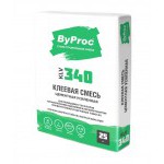 Клеевая смесь ByProc KLV-340 для плитки и керамогранита усиленная 25 кг, шт Клеевая смесь ByProc KLV-340 для плитки и керамогранита усиленная 25 кг, шт