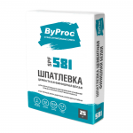 Шпаклевка цементная ByProc SPF-581 финишная белая, слой 0-2 мм, 25 кг, 48 шт/поддон Шпаклевка цементная ByProc SPF-581 финишная белая, слой 0-2 мм, 25 кг, 48 шт/поддон