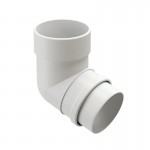 Колено трубы 72 градусов Docke Lux 140/100 мм Ral 9003 пломбир, шт