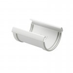 Соединитель желоба Docke Lux 140/100 мм Ral 9003 пломбир, шт Соединитель желоба Docke Lux 140/100 мм Ral 9003 пломбир, шт