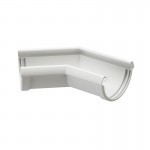 Угол желоба 135 градусов Docke Lux 140/100 мм Ral 9003 пломбир, шт