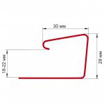 Профиль J ТехноНиколь для фасадных панелей темно-коричневый 3 м, 24 шт/упак