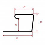 Профиль J ТехноНиколь для фасадных панелей Формлайт Кирпич бежевый 3 м, 20 шт/упак