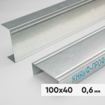 Профиль направляющий ПН Кнауф 100х40х3000 мм оцинкованный 0,6 мм, шт Профиль направляющий ПН Кнауф 100х40х3000 мм оцинкованный 0,6 мм, шт