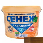 Антисептик тонирующий Сенеж Аквадекор с УФ фильтром и воском венге 9 кг, шт Антисептик тонирующий Сенеж Аквадекор с УФ фильтром и воском венге 9 кг, шт