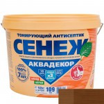 Антисептик тонирующий Сенеж Аквадекор с УФ фильтром и воском орех 9 кг, шт Антисептик тонирующий Сенеж Аквадекор с УФ фильтром и воском орех 9 кг, шт