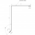Ветровая планка 95х120х2000 мм 0,4 мм оцинкованная, шт