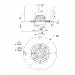 Воронка с обжимным фланцем и листоуловителем 110х600 мм, шт