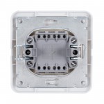 Выключатель для скрытой проводки, одноклавишный, белый, шт