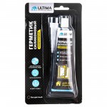 Герметик силиконовый Ultima универсальный в блистере прозрачный 80 мл, шт