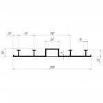 Гидрошпонка Технониколь Фундамент ДШ-Н-280, 25 пог.м/бухта
