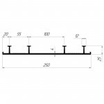 Гидрошпонка Технониколь Фундамент ТШН-250-4, 25 пог.м/бухта