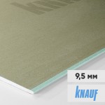 Гипсокартон влагостойкий Knauf ГКЛВ 2500х1200х9,5 мм, лист