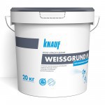 Грунт-краска Knauf Вайсгрунд для машинного нанесения белая, 20 кг, шт Грунт-краска Knauf Вайсгрунд для машинного нанесения белая, 20 кг, шт