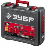 Дрель-шуруповерт Зубр 18 В, 2 АКБ, 2 Ач, в кейсе ДШЛ-185-22