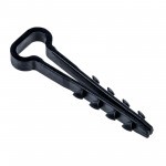 Дюбель-хомут 5-10 мм нейлон черный для плоского кабеля, 100 шт/упак Дюбель-хомут 5-10 мм нейлон черный для плоского кабеля, 100 шт/упак