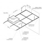Кассета потолочная Line Primet 595х595 мм 0,25 мм, оцинкованная сталь, белая матовая, шт