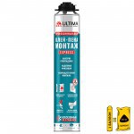 Клей-пена Ultima Express Монтаж строительно-монтажный 750 мл, шт Клей-пена Ultima Express Монтаж строительно-монтажный 750 мл, шт