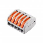 Клемма монтажная 5-ти проводная 0,08-2.5(4) мм² с рычажком, 5 шт/упак Клемма монтажная 5-ти проводная 0,08-2.5(4) мм² с рычажком, 5 шт/упак