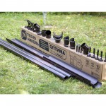 Комплект водосточной системы ТехноНиколь Оптима 120/80 для ската 6 м Ral 8019 темно-коричневый, шт