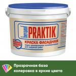 Краска Bergauf Praktik фасадная акриловая матовая белоснежная, база С, 6 кг, шт Краска Bergauf Praktik фасадная акриловая матовая белоснежная, база С, 6 кг, шт