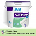 Краска Knauf Вайсванд для стен и потолков белая матовая, база, 15 кг/10 л, шт Краска Knauf Вайсванд для стен и потолков белая матовая, база, 15 кг/10 л, шт