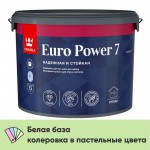 Краска Tikkurila/Tikkivala Euro Power 7 моющаяся матовая, База А, 9 л, шт Краска Tikkurila/Tikkivala Euro Power 7 моющаяся матовая, База А, 9 л, шт