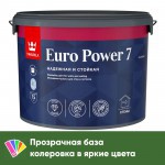 Краска Tikkurila/Tikkivala Euro Power 7 моющаяся матовая, База C, 9 л, шт