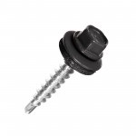 Саморез кровельный сверло 4,8х51 мм металл-дерево RAL 7024 графитовый серый, 150 шт/упак Саморез кровельный сверло 4,8х51 мм металл-дерево RAL 7024 графитовый серый, 150 шт/упак