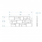 Панель фасадная Docke Burg под камень кукурузный 1072х472 мм (0,51 м2), шт