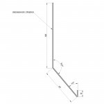 Карнизная планка 100х65х2000 мм 0,4 мм ПЭ Ral 7024 серый графит, шт