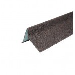 Планка торцевая с гранулятом, коричнево-серый 75х25х65х5 мм, 1,25 м, шт