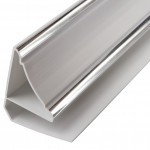 Плинтус потолочный ПВХ Люкс серебро 3000 мм, шт