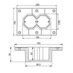 Подрозетник звукоизоляционный Ультракустик, на 2 поста, шт