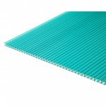 Поликарбонат сотовый Unipol 0,47 кг/м2 бирюза 6000х2100х4 мм, шт Поликарбонат сотовый Unipol 0,47 кг/м2 бирюза 6000х2100х4 мм, шт