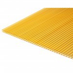 Поликарбонат сотовый Unipol 0,47 кг/м2 желтый 6000х2100х4 мм, шт Поликарбонат сотовый Unipol 0,47 кг/м2 желтый 6000х2100х4 мм, шт