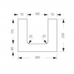 Газобетонный блок Поревит для перемычек D500 625х300х250 мм (16 шт/под; 0,75м3/под), поддон