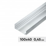 Профиль направляющий ПН 100х40х3000 мм оцинкованный 0,45 мм, шт Профиль направляющий ПН 100х40х3000 мм оцинкованный 0,45 мм, шт