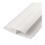 Профиль ПВХ Н-образный для панелей 8-10 мм соединительный стыковочный белый 3000 мм, шт Профиль ПВХ Н-образный для панелей 8-10 мм соединительный стыковочный белый 3000 мм, шт