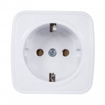 Розетка для открытой проводки, одинарная, 16А, с заземлением, белая, шт Розетка для открытой проводки, одинарная, 16А, с заземлением, белая, шт