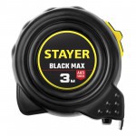 Рулетка 3м BlackMax Stayer ударостойкий обрезиненный корпус, шт